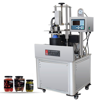 220V/50/60HZ macchina automatica di tappo a vuoto per salsa alimentare barattoli contenitori di vetro bottiglie