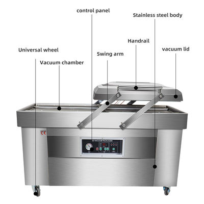 Certificazione CE DZ400 Macchina di imballaggio automatico a doppia camera per alimenti