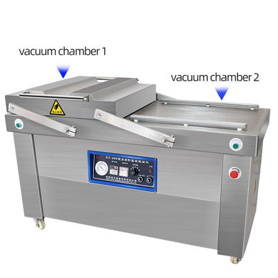 2.1KW Macchina di imballaggio a vuoto a doppia camera per sacchetti di abbigliamento/liquidi chimici/commodity bag