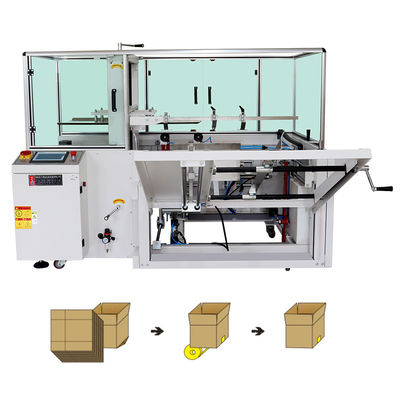 Materiale di imballaggio in plastica Cassa scatola completamente automatica Cartone erettore con sigillante di fondo