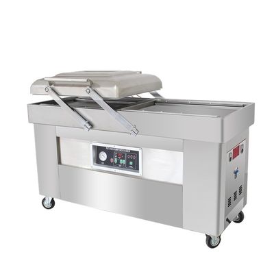 Macchina di confezionamento a vuoto a doppia camera ideale per il confezionamento di carne suina azionata a motore elettrico
