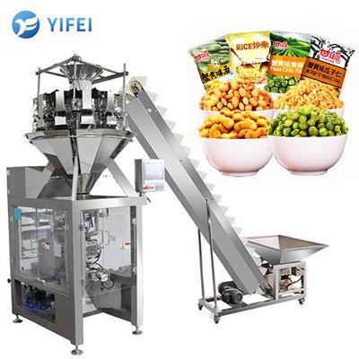Macchina di confezionamento verticale per sacchetti di noci a pesatura di chip di alimentazione automatici ad alta precisione