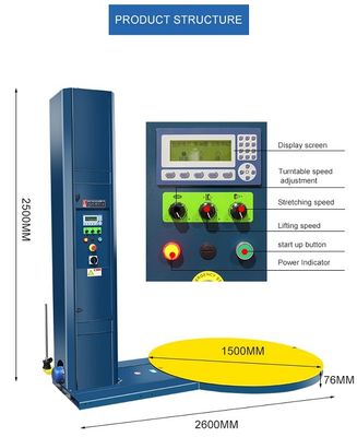 Macchina di avvolgimento di pallet stretch Advert L tipo giradischi imballaggio completamente automatico