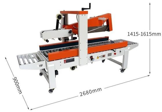 Macchina di piegatura e sigillamento regolabile per diverse altezze di cartone