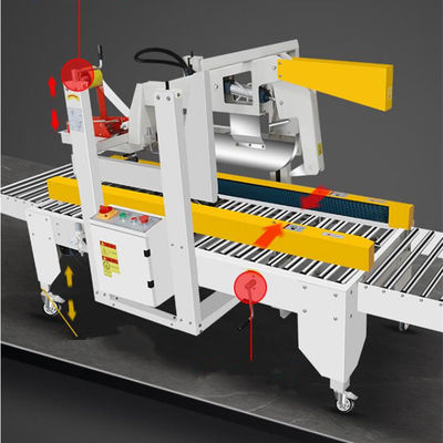 Macchina di piegatura e sigillamento regolabile per diverse altezze di cartone