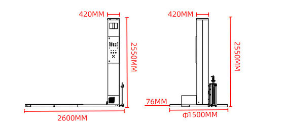 1P Voltage Pallet Wrapper Macchina di avvolgimento per pallet completamente automatica