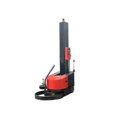 Macchina di avvolgimento automatico di pallet robotizzati azionata elettricamente per vassoi di imballaggio in plastica