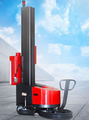 Macchina di avvolgimento automatico di pallet robotizzati azionata elettricamente per vassoi di imballaggio in plastica