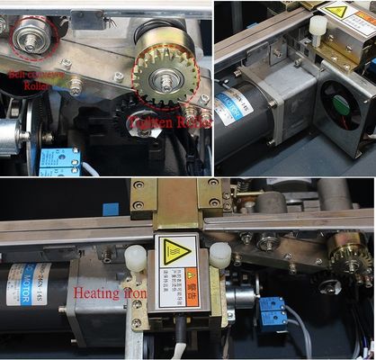Capacità di incollaggio 150 KG MH101 Low Table Packer Strapping Machine Con Conveyor Line