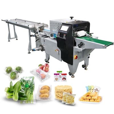 Macchina di avvolgimento a flusso per sacchetti a cuscino orizzontale multifunzione di grado automatico