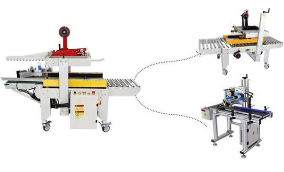 Macchina di sigillamento del cartone per l'imballaggio a azionamento sinistro e destro Applicare altezza del cartone 90-420 mm