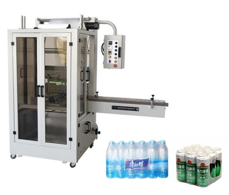 Imballaggio in plastica Macchina di confezionamento completamente automatica per bottiglie barattoli lattine e cartoni 180 KG