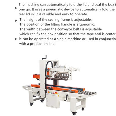 Macchina di sigillamento automatico per casse 1830*670*1230mm per imballaggio e sigillamento