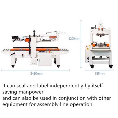 Tavola di lavoro 600-700 mm Flap Folding Carton Sealing Machine con velocità di sigillamento di 28m/min