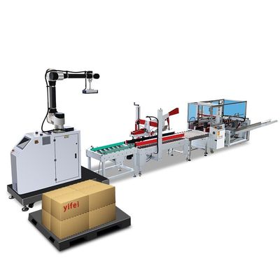 Palletizzatore robotico a propulsione pneumatica completamente automatico per soluzioni di imballaggio per abbigliamento
