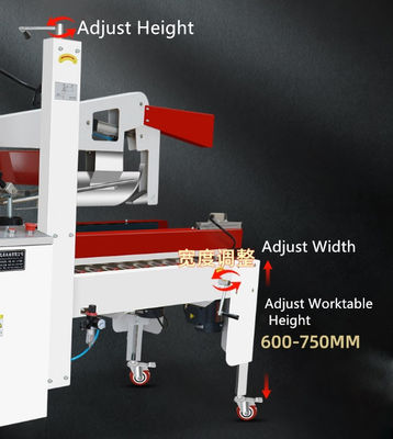 Cassa di cartone di sigillamento Strapping imballaggio macchina applicare altezza cartone 150-500mm 106 KG