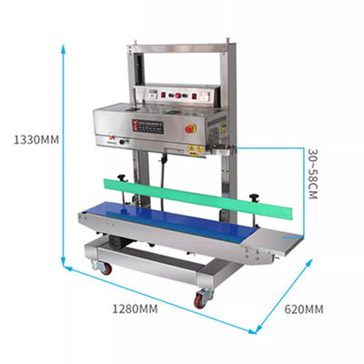 Convogliare carico 20 kg sigillante automatico continuo a banda verticale per sacchetti in piedi