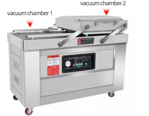Segulatore a vuoto a doppia camera semiautomatico commerciale DZ 400 per strisce di sigillamento 4Pcs