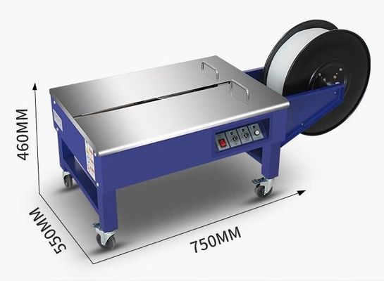 220V semiautomatico doppio motore elettrico PP cintura cartone scatola cassa Strapping Machine per imballaggio