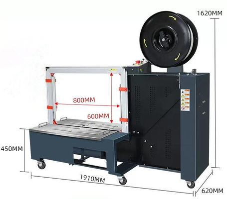 400W/3A macchina automatica di legatura a fascio durevole per cartoni e scatole di legatura in PP