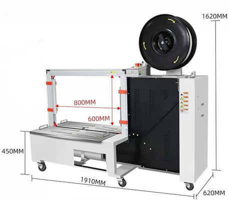400W/3A macchina automatica di legatura a fascio durevole per cartoni e scatole di legatura in PP