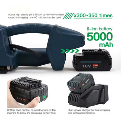 Strumento di fasciatura di fasciature di PET PP portatili con velocità di serraggio veloce 100-200 mm/s