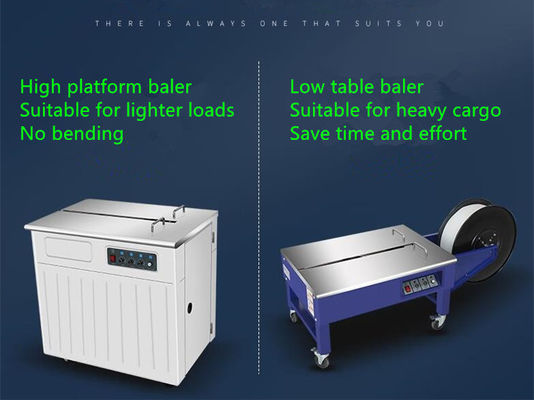 Facile da utilizzare Tavola alta bassa Semi-automatica Strapping Machine per PP cintura Cartone Box