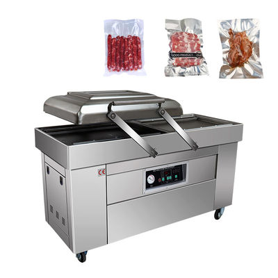 Materiale di imballaggio in plastica Commercial Double Groove Chicken Meat Vacuum Packing Machine