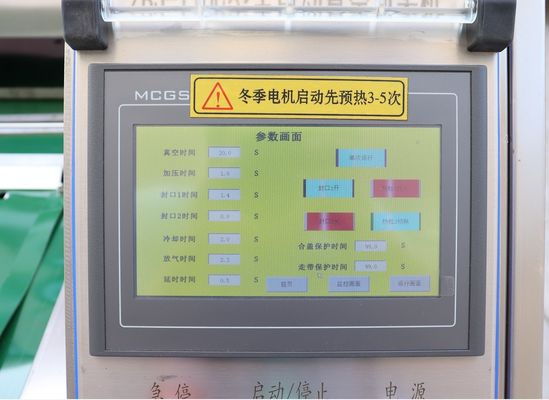 Macchina per l'imballaggio alimentare con 1125x440x100 mm di dimensione di camera e 1000 mm di lunghezza di sigillamento