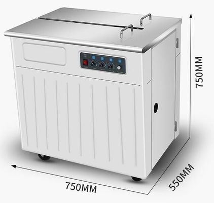 Macchina di imballaggio per cinture di legame a strisce di PP per scrivania elettrica semi-automobile Capacità 60 KG