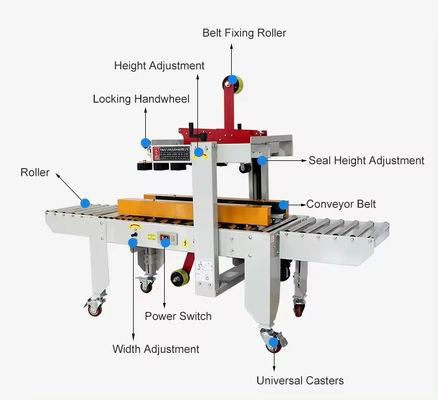 200W High Table Strap Machine per il materiale di imballaggio in carta cartone