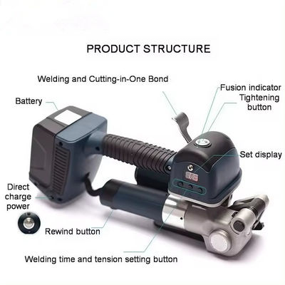 Macchina per le cinghie a batteria facile da tenere in mano per le cinghie a scatola convenienti e veloci