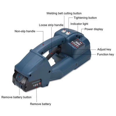 Strumento di fasciatura a batteria da 5000 mAh Macchina di fasciatura automatica per imballaggi in cartone