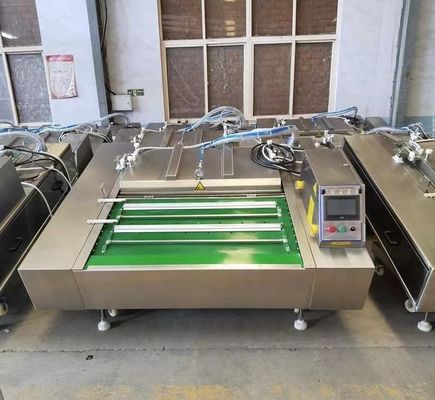 Motore elettrico 1000 doppia striscia auto prodotti di fagioli e verdure selvatiche macchina di imballaggio a vuoto continuo