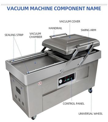 Macchina avanzata di sigillamento a vuoto con velocità di pompa di 40 m3/h per snack di carne e anatra arrosto al riso