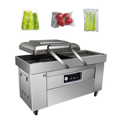 Imballaggio a vuoto a doppia camera commerciale semiautomatico per pollo intero e tacchino