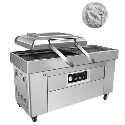 Imballaggio a vuoto a doppia camera commerciale semiautomatico per pollo intero e tacchino