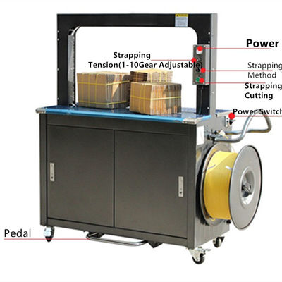1300*700*1600cm Macchina automatica di rilegatura a fasce a rotoli in PP per imballaggio di scatole di cartone