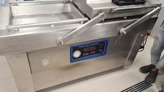 Semi-automatico a vuoto a doppia camera per pompe di sigillamento di calore per carne e alimenti