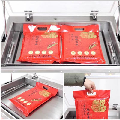 Macchina semiautomatica per imballaggio a vuoto di riso per imballaggi a forma di mattoni da 1 kg, 2 kg, 5 kg e 10 kg