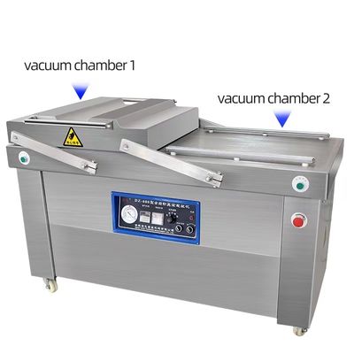 2200W DZ-600/2S Imballatore a vuoto a doppia camera stand per pesce Hardware bistecca Carne liquida
