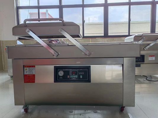 Semi-automatico sigillante commerciale a vuoto a doppia camera per imballaggi in plastica