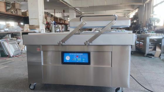 Semi-automatico sigillante commerciale a vuoto a doppia camera per imballaggi in plastica