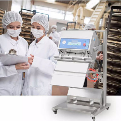 Macchina di sigillamento a vuoto alimentare con progettazione pneumatica verticale Larghezza di sigillamento 10 mm 85 KG