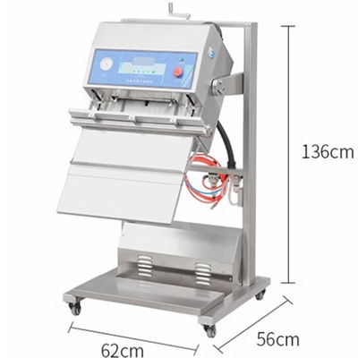 Macchina di sigillamento a vuoto alimentare con progettazione pneumatica verticale Larghezza di sigillamento 10 mm 85 KG