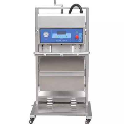 Macchina di sigillamento a vuoto alimentare con progettazione pneumatica verticale Larghezza di sigillamento 10 mm 85 KG