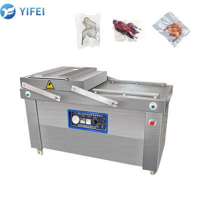 Macchina di imballaggio automatico a vuoto a doppia camera per carne salata, pesce secco, maiale, carne bovina e riso