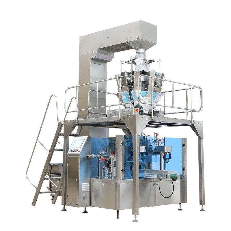 Macchina di imballaggio a copertina elettrica con teste di pesatura multiple per chicchi e noci di caffè