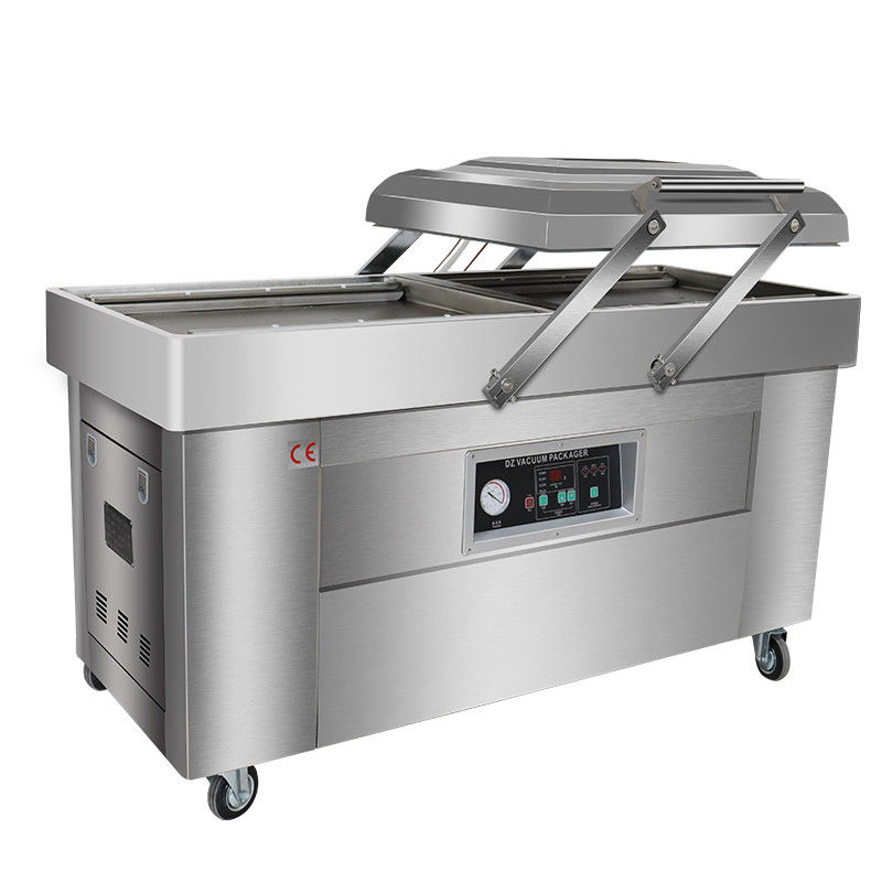 2.1KW Macchina di imballaggio a vuoto a doppia camera per sacchetti di abbigliamento/liquidi chimici/commodity bag