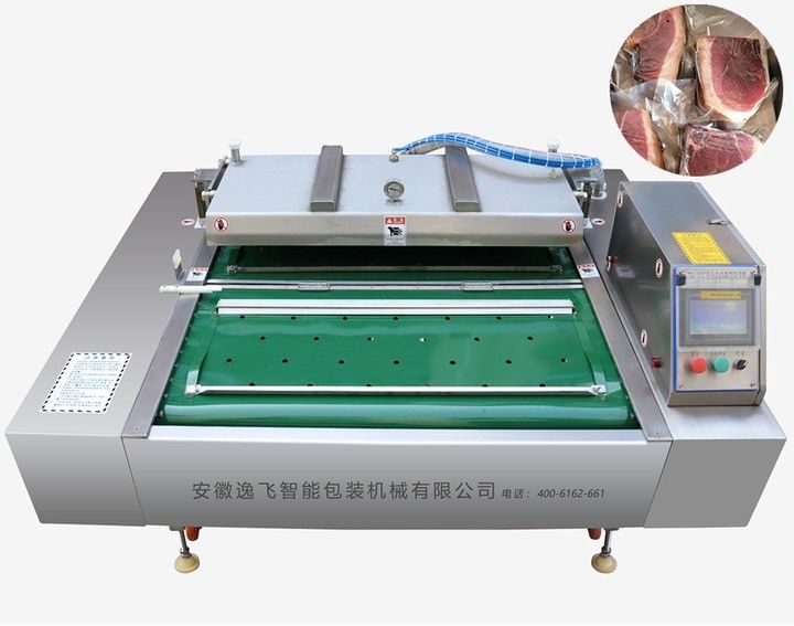 Macchina di sigillamento a vuoto a cintura continua per la carne di pollame in officine di riparazione di macchine